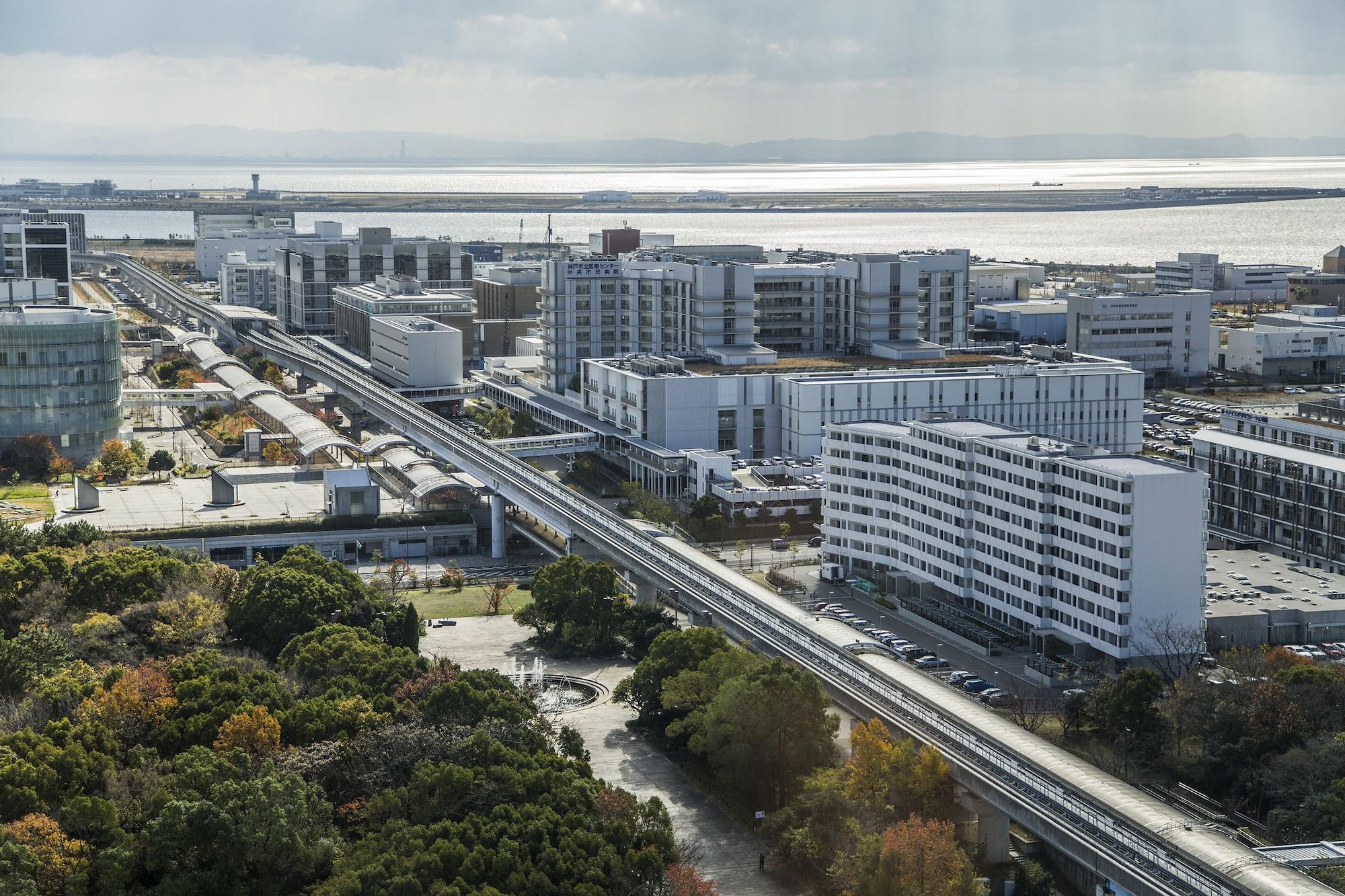 Kobe Portopia Hotel Exterior foto Aerial view of the station